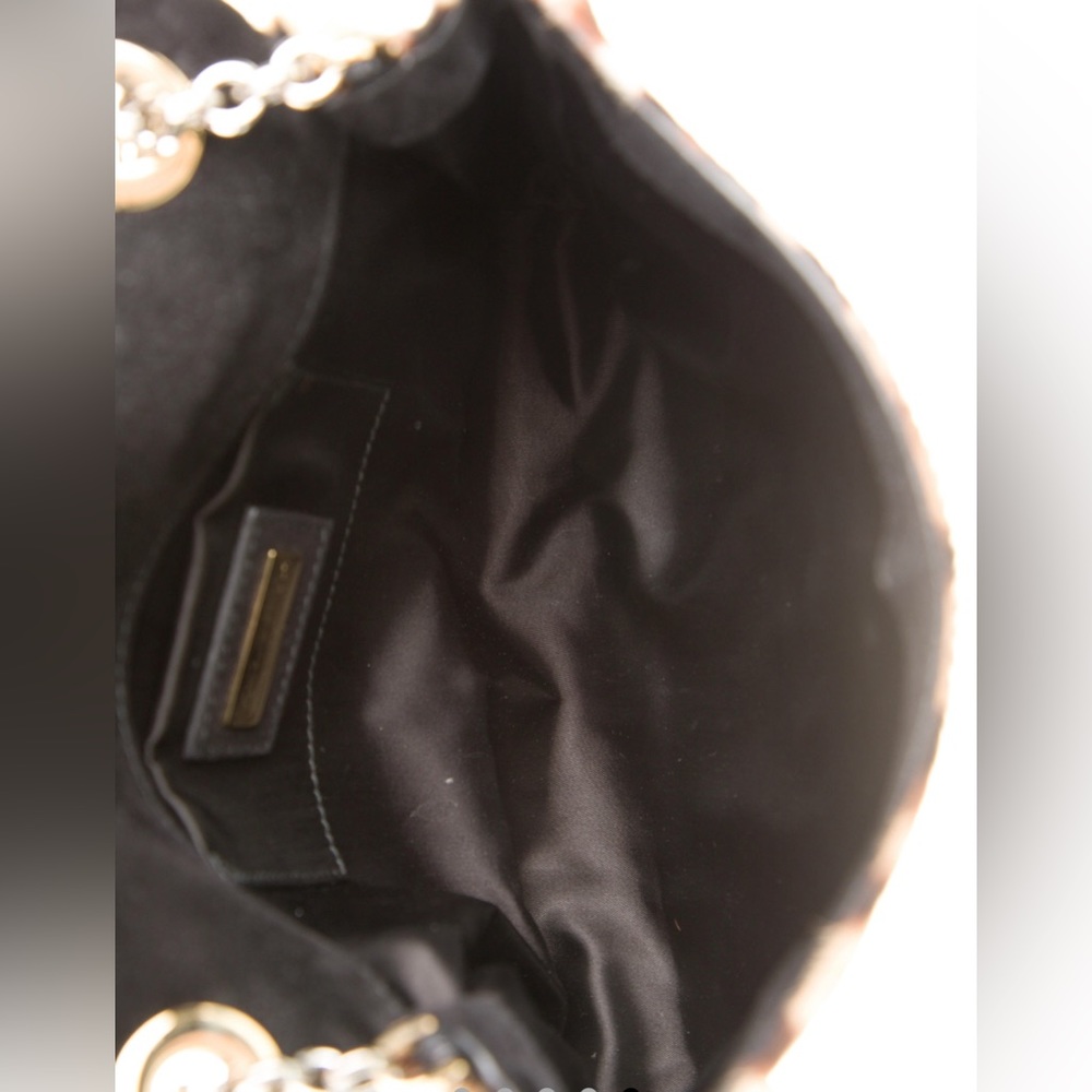 D&G Dolce & Gabanna Pony Hair Chain Link Shoulder Bag -Leopard print - Picture 3 of 4